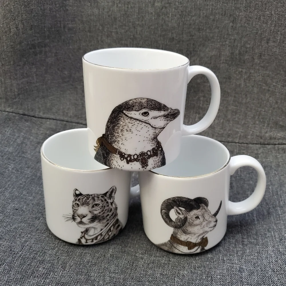West Elm Gilded Dapper Animal Mug